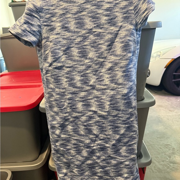 Blue Space-Dyed Short Sleeve Dress p11 - Picture 3 of 5